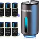 Featwell Car Air Freshener, Three Adjustable Modes Intelligent Aroma Diffuser, Rechargeable Car Diffuser Air Freshener, Grey