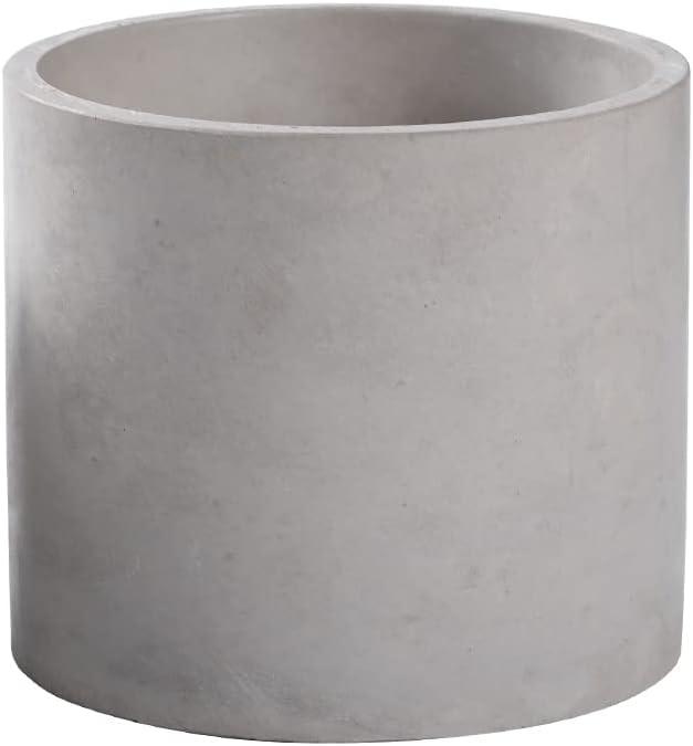Ekirlin 3.5 in Plant Pot Indoor - Grey Cement Planters with Drain Hole, Removable Rubber Stopper, Non-Slip Soft Pad - Concrete Planter for Most Indoor Plants and Flowers (A1.gray)