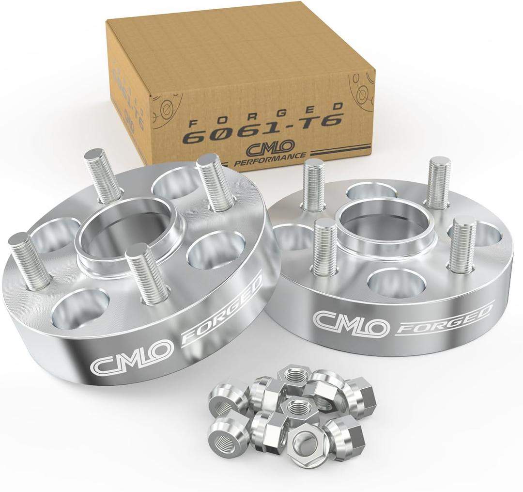 Customadeonly 4x114.3 Forged Hubcentric Wheel Spacers 32mm (1.25 Inch) (2pcs)  Compatible for Nissan 240SX, 300ZX, Sentra, 240Z, 280ZX, Infiniti G20, M30 (66.1mm Center Bore, M12x1.25 Studs) (Silver)