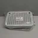 Litter Box Step, Litter Box Ramp/Catcher with Wooden Base, Anti-Tracking & Easy to Clean, Ideal for Small & Elderly Cats (Grey) (Light Gray)