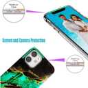 for iPhone 11 Case for Girl Women Men,Glitter Pearly Shell Luster Sparkle Bling Soft TPU Slim Thin Protective Phone Case Cover for iPhone 11 6.1,Fashion Emerald Green Gold Marble