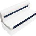 Wise DLX106-1904 DLX Series 55" Pontoon Bench Cushion Set - White/Mariner Blue