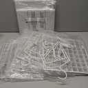 4-Tier Stackable Closet Organizer, Clothes Storage Drawer Organizer for Wardrobe, Metal Wire, White