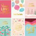 easykart labels 18 Christmas Cards Assortment with Envelopes & Sealing Stickers,6 Pastel Colour Holiday & Christmas Theme Designs, 5.75" x 4.25" For Friends, Family and loved Ones