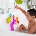 Boon Pipes Toddler Bath Toys - Interactive Toddler Sensory Toys - Suction Bath Toys for Hand Eye Coordination and Fine Motor Skills - Multicolored - 5 Count- Ages 12 Months and Up (Blue)