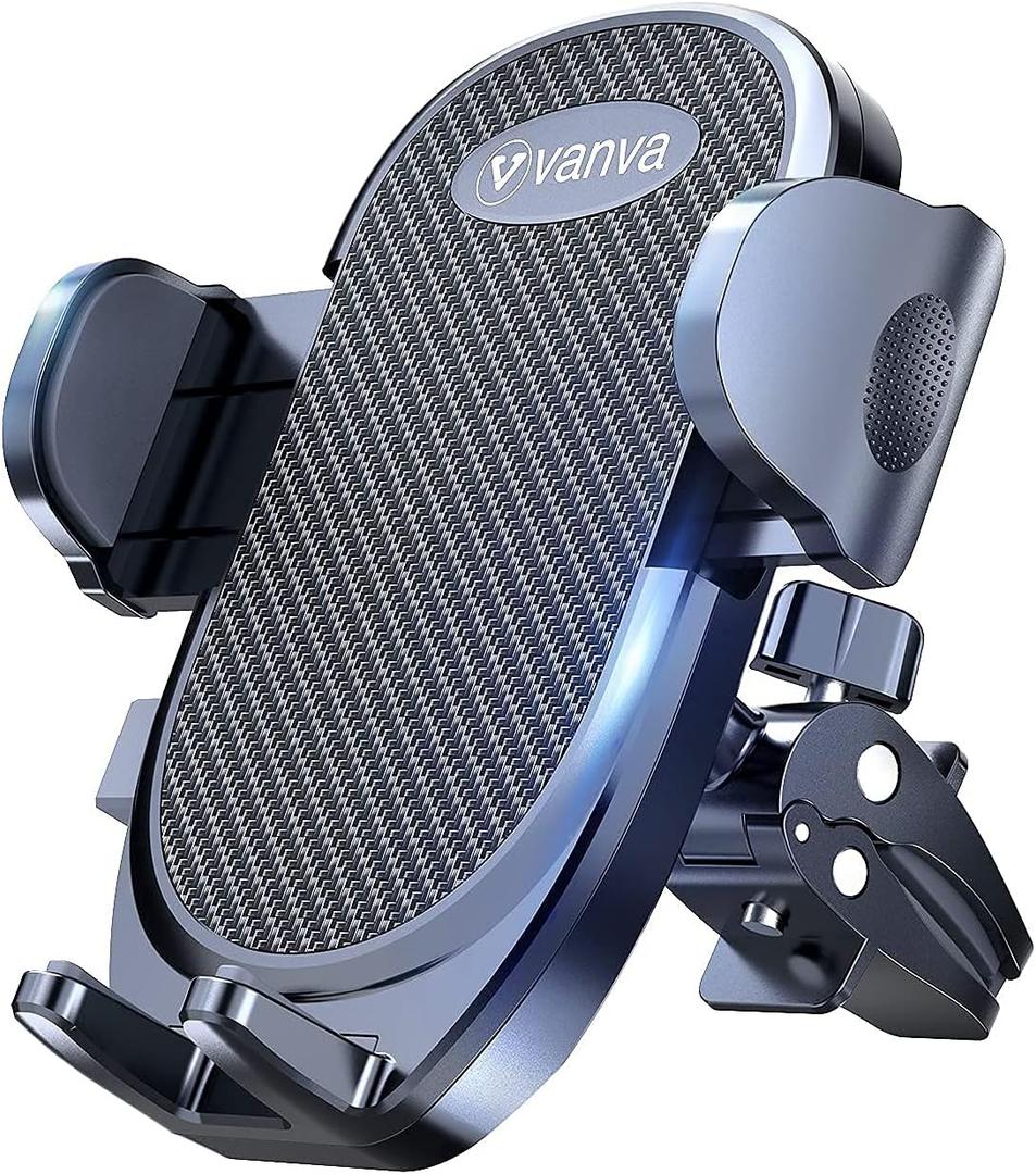 vanva Universal Air Vent Car Mount, [ Big Phones & Thick Case Friendly ] Cell Phone Holder for Car Hands Free Clamp Cradle Vehicle fit for All Apple Smartphone