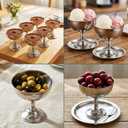 30 Pcs Stainless Steel Ice Cream Bowl Bulk 7.7 oz Silver Serving Cups Dessert Bowls Reusable Round Footed Yogurt Snack Candy Dishes Cute Sundae Bowl for Fruit Pudding Wedding Birthday Party