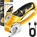 Cordless Electric Scissors, 4V Cardboard Cutter, Box Cutter Fabric Scissor with Safety Lock & LED Light, Rechargeable Power Rotary Cutters for Box Carpet Fabric Plastic Leather