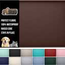 GORILLA GRIP 100% Waterproof Raised Edge BPA Free Silicone Pet Feeding Mat, Dog Cat Food Mats Contain Spills Protects Floors, Placemats for Cats and Dogs Water Bowl, Pets Accessories 32x24 Brown