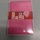 MESS Large Bin Labels for Storage (50 6x4) - Pantry and Craft Organization - Removable Labels for Moving Boxes (Pink)