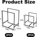 SIBAO 4 Pack Metal Plate Holder Organizer,4.7" and 6.3" Upright Dish Drying Racks for Cutting Board,Plates,Pots,and Pans