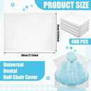 400 Pcs 27" x 24" Disposable Dental Half Chair Covers for Backrest, Headrest, Clear Waterproof Protection for Dental, Exam Table, Medical, Salon and Spa Chairs
