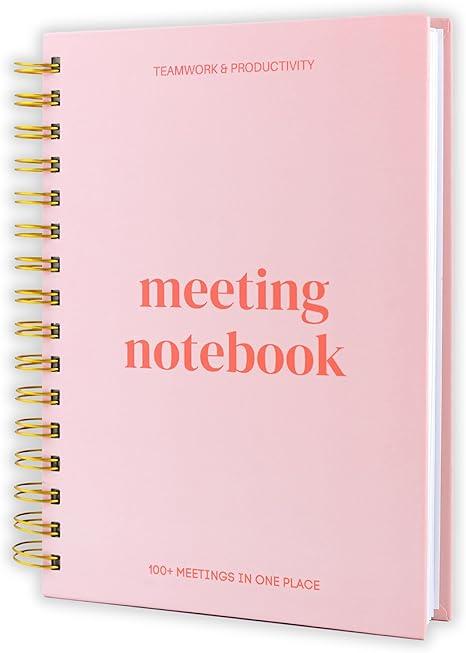 Lamare Meeting Notebook for Work Organization – Perfect Work Notebook for Note Taking, Meeting Planner and Office Supplies for Men & Women