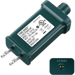 Enhon 12V Class 2 LED Power Supply, UL Certified Transformer Replacement, IP44 Waterproof US Plug Adapter for String Lights, Christmas Tree Lights, Right Positive (TS-12V0.6A)