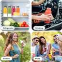 8 Pack 8 oz Glass Juice Bottles with Lids & Labels, Reusable Travel Juice Storage Containers, Clear Glass Drink Jars for Juicing, Water, Ginger, Wellness Shots - Leakproof, Dishwasher Safe