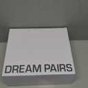 DREAM PAIRS Women's Chunky Heel Knee High Boots (10, White/Pu)