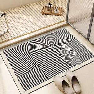 Cream Style Doormat, Premium Silk-Cut Round Doormat for Foyer & Living Room, Non-Slip Stain-Resistant Home Carpet.(Simplicity-47x31 inch)