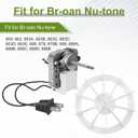 Bp27 Fan Motor S97012038 Bathroom Vent Fan Motor Replacement fit for Nu-Tone Br-oan 688 668 663 659 662 678, 120V 50CFM Bathroom Exhaust Motor Replacement - 1 Year Free Replacement by Fetechmate