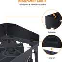 Camplux Camping Stove 2 Burners, Propane Burner 260,000 BTU, Heavy Duty Gas Stoves for Outdoor Cooking
