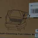 Automatic Cat Litter Box Self Cleaning - App Control, Open-Design, Smart Health Monitor, Suitable for Medium Cats and Kittens, Anti-Pinch Safety, Quiet Operation - White