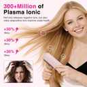 Go Brush Pro 2026 Cordless Hair Straightener Brush, 300 Million Negativelonic Portable Hair Straightener Comb for Women with 4 Temps Fast Heating, LCD Display, MCH Ceramic Coating, Smooth Frizz