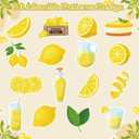 Yellow Lemon Sticker Roll- 1000Pcs Spring Summer Clementine Fruit Waterproof Aesthetic Decals for Scrapbook Crafts Laptop Party Supplies Favors Windows Water Bottle Home Decor Guiatr Birthday
