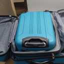 Travelers Club Chicago Hardside Expandable Spinner Luggage, Teal, 5 Piece Set