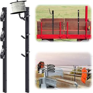 Zonon Locking Trimmer Rack for Open Landscape Truck Trailers Trim Line Holder Enclosed Weedeater Rack with Password Lock, Mount on Landscape Trailer (3 Locking Positions)