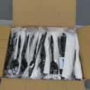 100 Pack Medium Weight Wrapped Black Plastic Cutlery Pack with Napkin and Salt/Pepper Packets (Black)