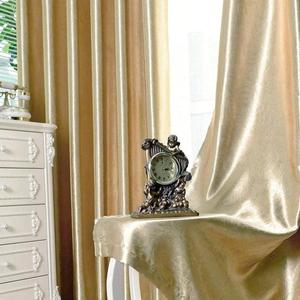 MYRU 2 Panels Set Semi Blackout Gold Curtains for Living Room Embossed Flower Curtains for Bedroom (2 Panels 52 x 106 Inch,Gold)