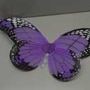 WILDPARTY Fairy Costume Set with Butterfly Wings, Tutu, Butterfly Hair Clips, Magic Wand, Headband and Veil for Age 3-8 Years (Spotty Purple)