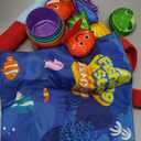 Montessori Toys for 1 Year Old Boy Girl Birthday Gift, 17 in 1 Cloth Fishing Game with Stacking Cups, Color Sorting, Shape Matching, Early Learning, Toddler Toys Gifts for 1 2 Years Old Boy Girl (Blue)