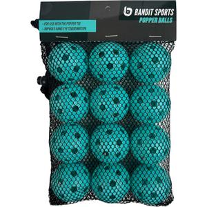 Popper Mini Plastic Baseballs, Made of Impact Resistant and Rebounding Material, Practice Baseballs for Baseball & Hitting Ball Training (Pack of 12 Mini Baseball Training Balls)