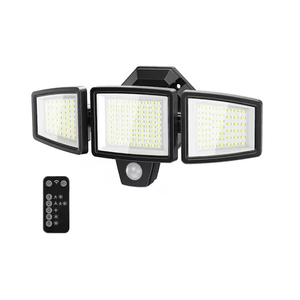 65-Watt 6500 Lumens 120° Black Motion Activated Outdoor Integrated LED Flood Light Adjustable Panels