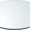 18 inch Round Tempered Glass Table Top with 1/4 inch Thickness & Flat Polished Edge - Clear Surface & Scratch Resistant - Ideal for Dining Room, Kitchen, Patio & Round Coffee Tables