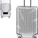 Yotako Clear PVC Suitcase Cover Protectors 28 Inch Luggage Cover for Wheeled Suitcase 28'' (80%transparent 20%black)