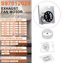 Hiorucet 688 663 Fan, S97012029 Motor Assembly for Broan Bathroom Exhaust Fan 663-C/688-C, Broan 663-E 688-E 663B 688B 668 662 670 671-A 684-A/B/C, 689-A/B/C/D, Bathroom Fan Motor Replace 97012029