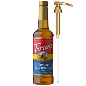 Torani Coffee Syrup, Toasted Marshmallow Flavored Syrup for Drinks, Pump Included, 25.4 Fl Oz Torani Coffee Syrup, Toasted Marshmallow Flavored Syrup for Drinks, Pump Included, 25.4 Fl Oz