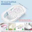 Colorlife Baby Bath Seat Support Net Infant Bathing Seat Support Mat, Adjustable Comfortable Non-Slip Three-Pointed Baby Shower Net Bathtub Sit Up Mesh for Newborn 0-12 Months-White(No Bathtub)