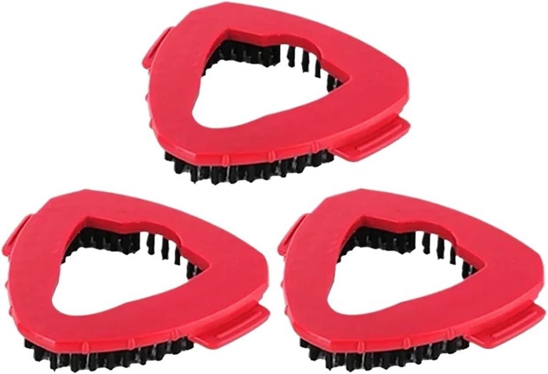 Spin Mop Cloth Head Base Scrub Mop Brush Head Replacement compatible For Vileda, O-cedar 360 Easy Wring Tank System Shower Floor Mop Brush(Red-2 PCS)