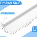 Sasylvia 10 Pcs 3 x 1 x 48 Inches Wall Corner Protector Guards, Avoid Scratching Scuffs, White Vinyl Corner Trim Molding, Ease Install & Cleaning for Door Countertop Furniture Cabinet Protection