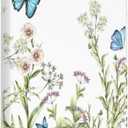 Flower Butterfly Single Blank Light Switch Plates Outlet Covers Decorative Electrical Wall Plate Receptacle Switchplate Decorate Plug Cover For Bathroom Kitchen 4.5 * 2.76 Inch