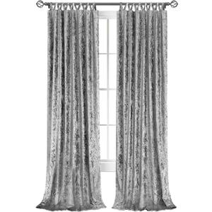 Achim Home Furnishings Light Filtering Harper Curtain Panels for Windows - 50" x 84" - Grey - Contemporary Criss-Cross Style Drapes for Bedroom & Living Room - Polyester, Machine Washable