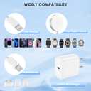 3 x New Apple Watch Charger Cable, 1Pack USB C Magnetic iWatch Charger Fast Charging Cord, Portable Wireless Charging Cable Compatible with Apple Watch Series10/Ultra/9/8/7/6/SE/SE2/5/4/3/2/1-3FTWhite