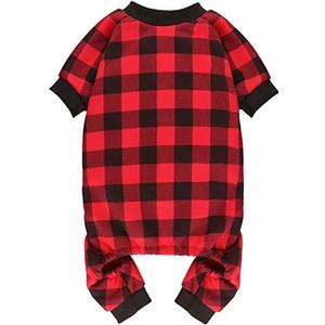 Dog Fleece Sweater Buffalo Plaid Clothes Small Dog Sweater Soft Thickening Warm Puppy Clothes Sweaters for Dogs Girl & Boy(S/M)