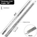 Piano Hinge 24 Inch, 304 Stainless Steel Continuous & Piano Hinges, Heavy Duty Piano Hinges, Continuous Hinges with Polished Finish, 1-1/5" x 24", 0.06"