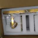 Modern Vanity Light 4-Lights Modern Gold Brushed Brass Finish Crystal Wall Light Bathroom Vanity Light Fixtures