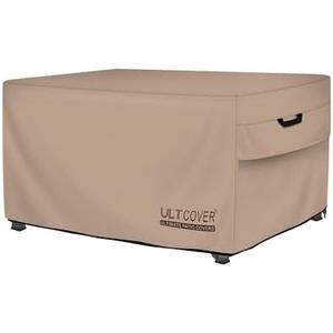ULTCOVER Rectangular Gas Fire Pit Table Cover 52x34 inch Waterproof Heavy Duty Firepit Cover