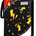 Trading Card Binder 9 Pocket, Card Book with 50 Removable Sleeves Fits 900 Cards, 3-Ring Zipper Design MTG/TCG/Sport Collection Album Gifts for Boys and Girls, Black