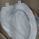 Elongated Toilet Seat Slow Close, Soft Close Toilet Seat Quiet Lid, Contoured Grip-Tight Bumpers Installation Hardware, Apartment Essentials, 
White